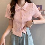 襟付き半袖 Tシャツ tブラウス | shoppinggo | 詳細画像11