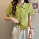 襟付き半袖 Tシャツ tブラウス | shoppinggo | 詳細画像17