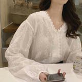 レディース花柄 刺繍ブラウス 春 | shoppinggo | 詳細画像11 