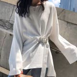 ホワイト | Tシャツ レディース 長袖 | shoppinggo