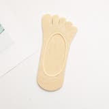 ベージュ | 5本指 ソックス 靴下 レディース無地 防臭 フットカバー 浅履き | shoppinggo
