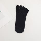 ブラック | 5本指 ソックス 靴下 レディース無地 防臭 フットカバー 浅履き | shoppinggo