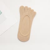 キャメル | 5本指 ソックス 靴下 レディース無地 防臭 フットカバー 浅履き | shoppinggo