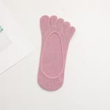 ピンク | 5本指 ソックス 靴下 レディース無地 防臭 フットカバー 浅履き | shoppinggo