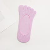 パープル | 5本指 ソックス 靴下 レディース無地 防臭 フットカバー 浅履き | shoppinggo