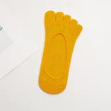 イエロー | 5本指 ソックス 靴下 レディース無地 防臭 フットカバー 浅履き | shoppinggo