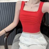 レッド | キャミソール カップ付 かわいい | shoppinggo