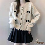 ニットカーディガン リボン ニットセーター | shoppinggo | 詳細画像1 