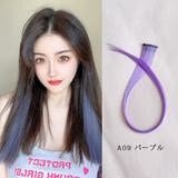 09パープル | カラーエクステ 36色 ウイッグ | shoppinggo