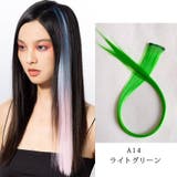 14ライトグリーン | カラーエクステ 36色 ウイッグ | shoppinggo
