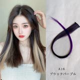 16ブラックパープル | カラーエクステ 36色 ウイッグ | shoppinggo