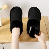 ブラック | ファースリッパ ルームシューズ フェイクファー | shoppinggo
