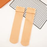 ベージュ | 裏起毛ハイソックス 冷え取り靴下 冷えとり | shoppinggo