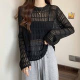 ニット 透かし編み シアーニット | shoppinggo | 詳細画像6 