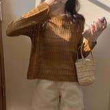 ニット 透かし編み シアーニット | shoppinggo | 詳細画像13 
