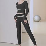 ヨガウェア 上下セット カップ付 | shoppinggo | 詳細画像12
