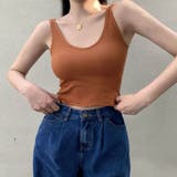 キャメル | キャミソール カップ付 キャミタンクトップ | shoppinggo