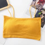 イエロー | 夏服 カップ付きキャミソール キャミタンクトップ | shoppinggo