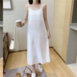 キャミワンピースVネックロング丈 バックスリット クロスストラップ | shoppinggo | 詳細画像9