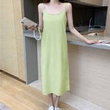 キャミワンピースVネックロング丈 バックスリット クロスストラップ | shoppinggo | 詳細画像13