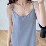 キャミワンピースVネックロング丈 バックスリット クロスストラップ | shoppinggo | 詳細画像19