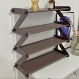 ブラウン | シューズラック 4段 | shoppinggo