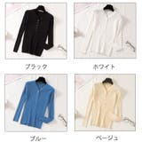 リブニットトップス セーター ニットセーター | shoppinggo | 詳細画像2 
