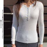 リブニットトップス セーター ニットセーター | shoppinggo | 詳細画像3 
