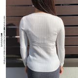 リブニットトップス セーター ニットセーター | shoppinggo | 詳細画像5 
