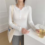 リブニットトップス セーター ニットセーター | shoppinggo | 詳細画像8 