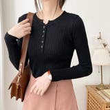 リブニットトップス セーター ニットセーター | shoppinggo | 詳細画像10 