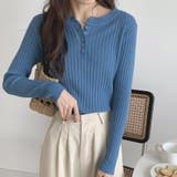 リブニットトップス セーター ニットセーター | shoppinggo | 詳細画像13 