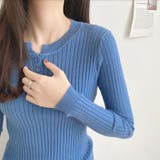 リブニットトップス セーター ニットセーター | shoppinggo | 詳細画像15 