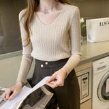 ベージュ | ニットセーター春物 レディース 長袖 | shoppinggo