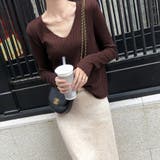 ブラウン | ニットセーター春物 レディース 長袖 | shoppinggo