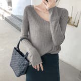 グレー | ニットセーター春物 レディース 長袖 | shoppinggo
