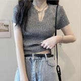 サマーニット へそ出し トップス | shoppinggo | 詳細画像6