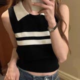 ブラック | タンクトップ ニットキャミソール レディース | shoppinggo