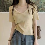 ベージュ | ニット レディース 半袖 | shoppinggo