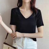 ブラック | ニット レディース 半袖 | shoppinggo