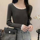 リブニット バイカラー 細身 | shoppinggo | 詳細画像8 