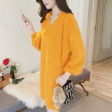 イエロー | ニットワンピース レディース モヘアニット | shoppinggo