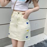 デニムスカート ハート柄 刺繍 | shoppinggo | 詳細画像8