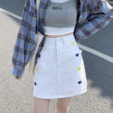 デニムスカート ハート柄 刺繍 | shoppinggo | 詳細画像13