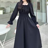 ブラック | ワンピース 長袖 ボートネック | shoppinggo