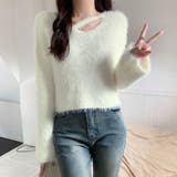 ニットセーター Vネック シャギーニット | shoppinggo | 詳細画像6 