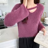 ニットセーター Vネック シャギーニット | shoppinggo | 詳細画像18 