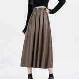 ブラウン | レザースカート レディース PUスカート | shoppinggo