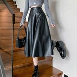 レザースカート レディース PUスカート | shoppinggo | 詳細画像8 