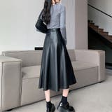レザースカート レディース PUスカート | shoppinggo | 詳細画像10 